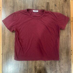perfectwhitetee Brand Crew Neck Tee (Burgundy)